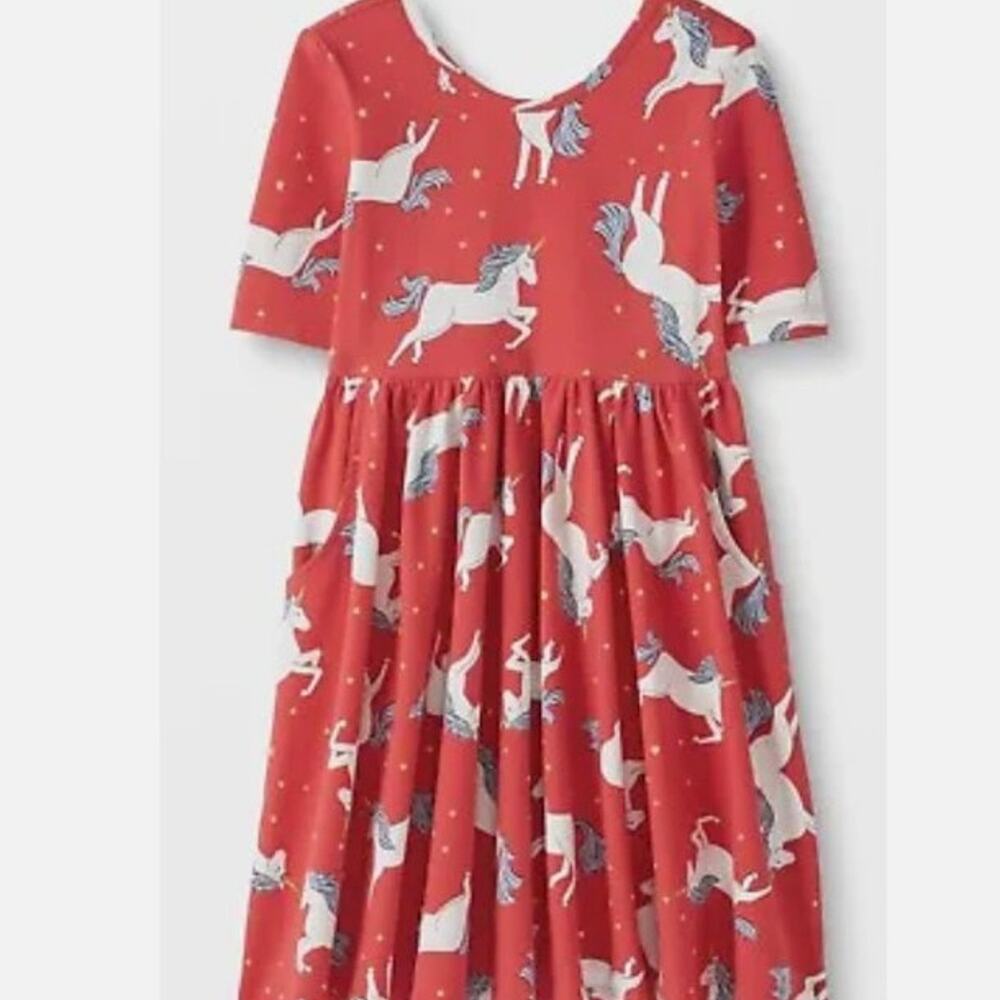 Hannah Andersson Magical Festival Unicorn Cotton Skater Dress size 6/7 GUC - Picture 12 of 12